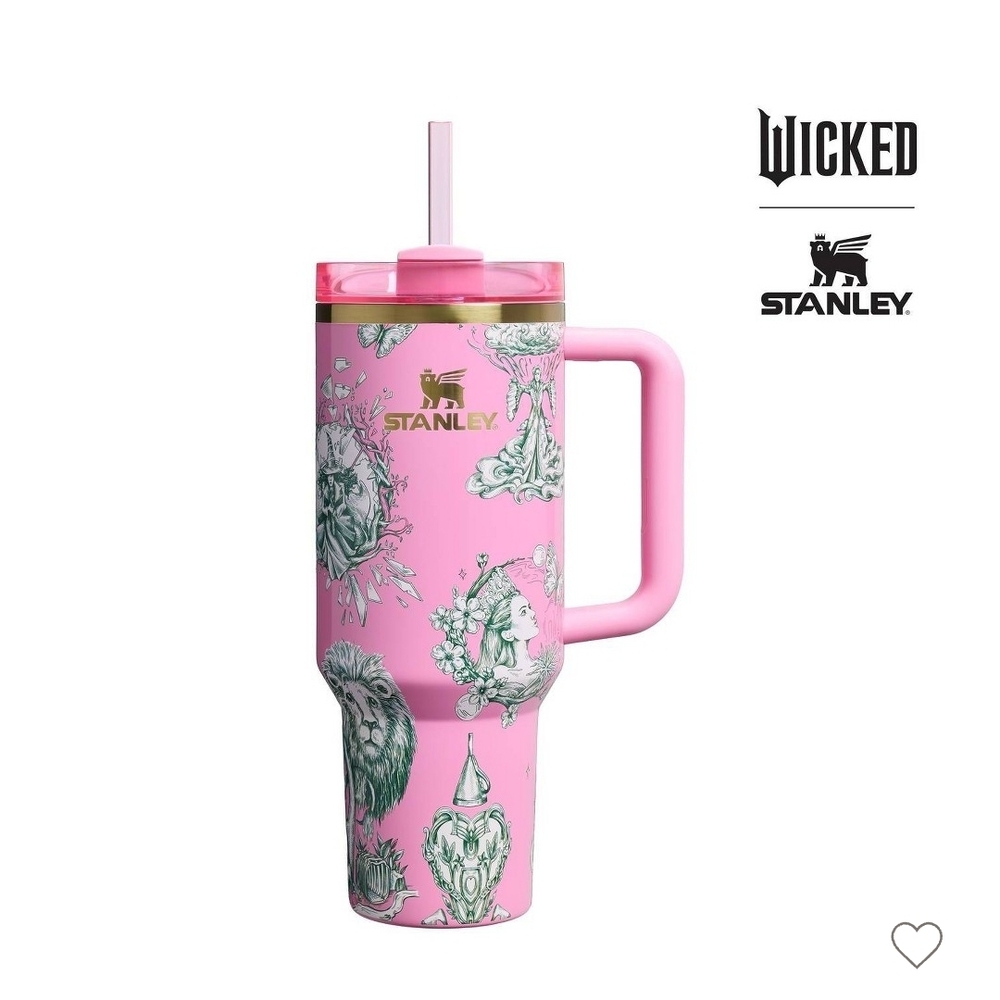 Stanley Pink Tumbler with Artistic Designs